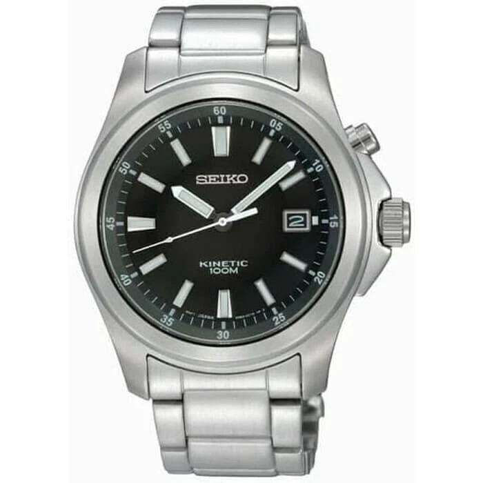 Seiko Kinetic Men's Black Watch - SKA463