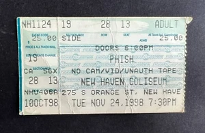 1998 Phish Concert Ticket Stub 11/24/98 - New Haven Coliseum, New Haven CT. - Picture 1 of 1