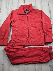 The North Face Gore-Tex Vintage Nylon 2 Piece Made In USA Red Track Suit Women L - Picture 1 of 12