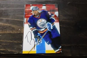 MIKE GRIER EDMONTON OILERS  AUTOGRAPHED PHOTO - Picture 1 of 1