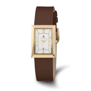 Charles Hubert IP-plated Silver Rectangle Dial Quartz Watch - Picture 1 of 5