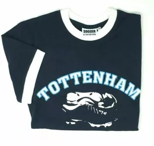 Herren Tottenham Fußballstiefel Baumwolle marineblau kurzärmlig T-Shirt S/M M/L L/XL XXL - Bild 1 von 3
