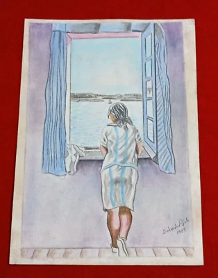 Salvador Dalí Drawing on paper (Handmade) signed and stamped mixed media. - Image 1 of 4