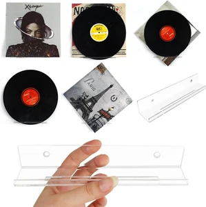 Vinyl Wall Mount, Vinyl Record Shelf Wall Mount 10 PCS, 7 Inch Clear Acrylic Vin - Picture 1 of 12