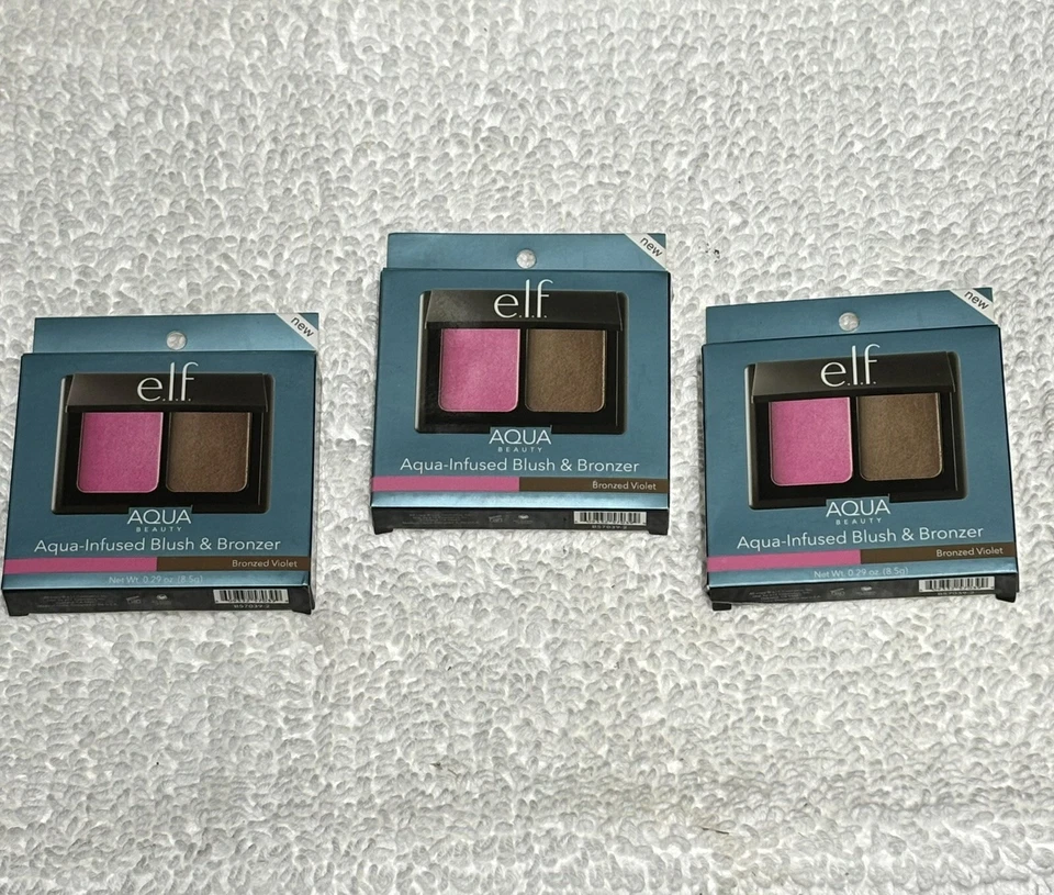 ELF Aqua Beauty Aqua-Infused Blush & Bronzer -Bronzed Violet 0.29 oz (3pack) - Image 1 of 4