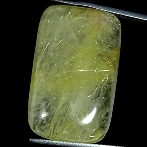 32.00 Cts Cushion Golden Rutile Quartz Cabochon Unique Natural 16X26X7MM - Picture 1 of 6