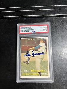 1957 Topps Don Newcombe Autograph PSA DNA Auto Dodgers