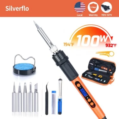 100W Digital Soldering Iron Kit with Adjustable Temperature and Iron Tips - Image 1 of 4