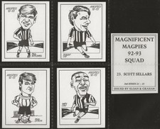 SLOAN & GRAHAM-FULL SET- MAGNIFICENT MAGPIES FOOTBALL 1993 (2ND SERIES L5 CARDS)
