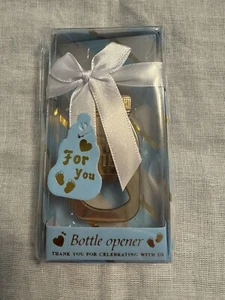 Baby Bottle Opener For Baby Shower Gender Reveal, Baby Shower Gift Blue New - Picture 1 of 2