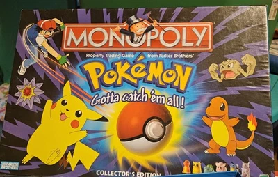 Vintage 1999 Pokemon Monopoly Collector's Edition Board Game Complete w/ Manual - Image 1 of 4
