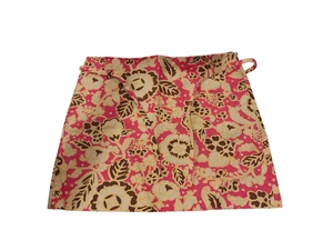 Falda para mujer J Crew talla 8 rosa floral 100 algodón con cinturón de algodón estilo 99734 - Imagen 1 de 8