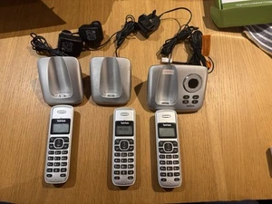 Talktalk 2123 3 Handset DECT Phone System Inc Answering Machine See description - Zdjęcie 1 z 11