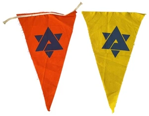 Maccabiah Games Lot 2 Pennants 1960's Israel - Picture 1 of 5