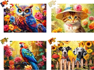 4 Pack 36 Large Piece Puzzles for Seniors,Dementia Puzzle Alzheimer'S Activities - Picture 1 of 12