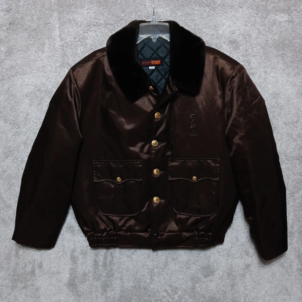 Chaqueta de vuelo vintage años 70 para hombre 44 regular marrón bombardero Fechheimer Bros hecha en EE. UU. Foto 1 de 4