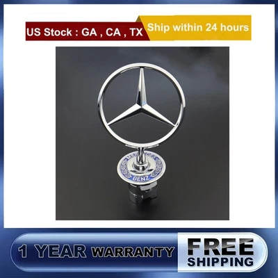 NEW Front Hood Emblem Logo Star For Mercedes-Benz C E S CLK Class 1993-2007 - Изображение 1 из 4