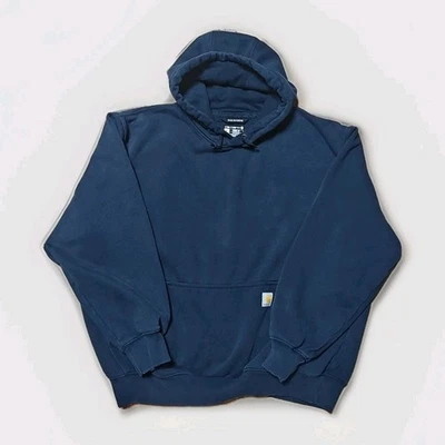 Sudadera con Capucha Carhartt Rain Defender Para Hombres XL Calce Suelto Grande Pullover Azul Marino Usada en Excelente Condición Foto 1 de 4