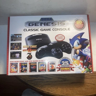 Sega Genesis Classic Mini Game Console w/ 80 Built-In Games  NEW SEALED Box - Image 1 of 3