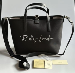Radley London Black Responsible Addison Gardens Crossbody Grab Bag - Picture 1 of 23