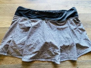 Lululemon Pace Rival Tennis Skirt in Heather Lux Multi Black Length: 12” Size 8 - Picture 1 of 8