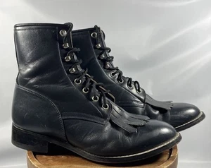 Botas Justin vintage para mujer con cordones estilo 504Y talla 6D azules - Imagen 1 de 7
