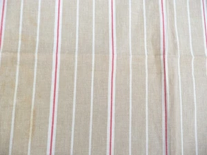 TISSU ancien vintage en coton à décors de rayures - Picture 1 of 7