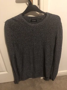 Men’s Jack and Jones Light and dark Grey patterned jumper size L - Picture 1 of 6
