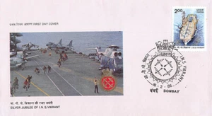 Estampillas: portada de primer día, India, I.N.S. 1 estampilla de Vikrant, 1986 - Imagen 1 de 2