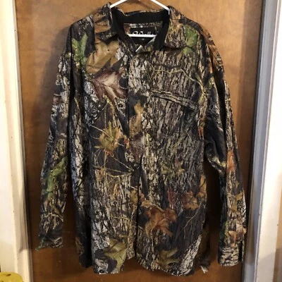 Walls Camo Long Sleeve 3x Vented Cotton Collar Button Up Hunting Sports - Image 1 of 4