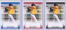 (3) AUSTIN WELLS 2017 LEAF PERFECT GAME "BLACK/BLUE/RED" PARALLEL ROOKIE LOT!