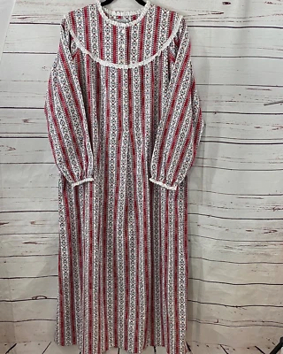 Lanz of Salzburg Flannel Nightgown Size Small Prairiecore Farmcore Cottagecore - Image 1 of 4