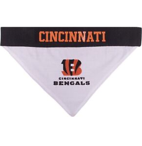 Cincinnati Bengals NFL Dog Bandana, Licensed, Reversible 2-sided Pet Bandana