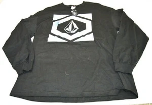 Sudadera Volcom Para Hombre Cuello Redondo Pullover Mangas Largas Logotipo Negro Talla Grande Nueva con Etiquetas - Imagen 1 de 4
