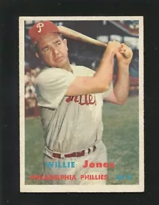 #174 WILLIE JONES, Phillies - 1957 Topps: EX-MT, Good Centering 220154 - Picture 1 of 3