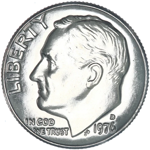 1976 D Roosevelt Dime Choice BU US Coin Cover