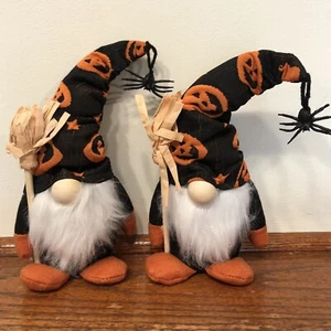 Set Of 2 Gnomes Halloween Decor, Gnome Sitting Plush Halloween indoor Home Decor - Picture 1 of 6