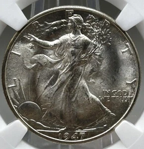 1947-D Walking Liberty Half Dollar : NGC MS65 Beauty - 24686 - Picture 1 of 3
