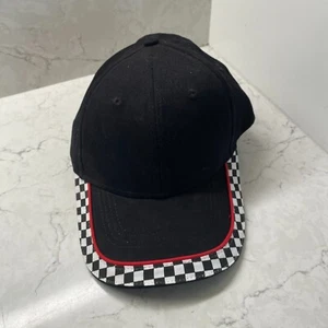 Gorra Race Checker Para Hombre Negra Borde Rojo 100% Algodón Estilo Béisbol Gorra Ajustable - Imagen 1 de 6
