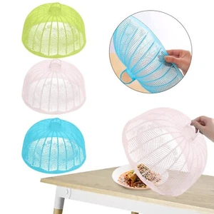 Round Plastic Food Cover With Hooks Washable Sturdy For Kitchen Outdoor Dining - Picture 1 of 20