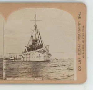 U.S.S. Battleship "Texas" Maritime CH Graves Universal Stereoview - Picture 1 of 2