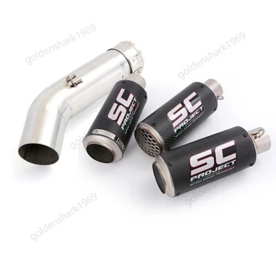 Juego de escape deslizable 51 mm silenciador tubo de escape para Suzuki GSXR 750 600 2011-2025 Foto 1 de 4