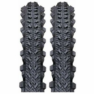2x AirPro MTB Mountain Bike Tyres - 26 x 1.95 Black (Pair) w/ Dual Purpose Tread - Picture 1 of 3