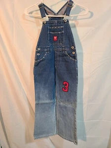 Faded Glory Glory Girls Club Studded "3" Patch Overalls Size 6 Very Good Cond. - Picture 1 of 5