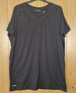 Religion black oversize t-shirt tunic size S UK 10 NEW RRP £62 - Picture 1 of 6