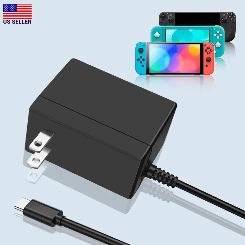 Interruptor USB-C Tipo C Cargador Cable de Alimentación Adaptador de CA Enchufe para Nintendo Switch/Lite Foto 1 de 4
