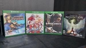 XBOX ONE LOT OF 4 GAMES DYNASTY WARRIORS 8 MORTAL KOMBAT X DRAGON AGE BLAZBLUE - Picture 1 of 8