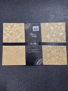 Dainty Home Chic Table Susan Faux Leather Placemats Set Of 4 piece - Picture 1 of 2