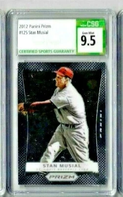 2012 Panini Prizm Stan Musial CSG 9.5 - Image 1 of 2