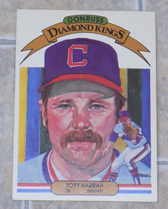 1982 Donruss Diamond Kings #13 TOBY HARRAH Baseball Card [CLEVELAND INDIANS]